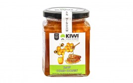 Kiwi Kisan Window Raw Comb Honey   Glass Jar  350 grams